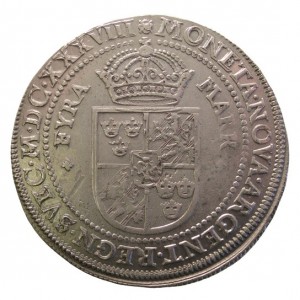 Реверс монеты Швеция, 4 марки, 1638