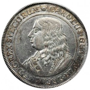 Аверс монеты Швеция, 1 риксдалер, 1654