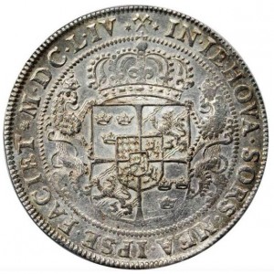 Реверс монеты Швеция, 1 риксдалер, 1654
