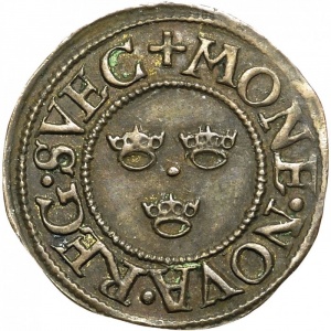 Реверс монеты Швеция, 2 пеннингара, 1576