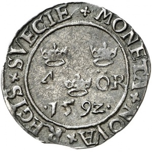 Реверс монеты Швеция, 4 эре, 1592