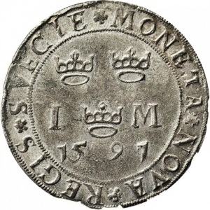 Реверс монеты Швеция, 1 марка, 1590-1592
