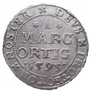 Реверс монеты Швеция, 1 марка, 1593
