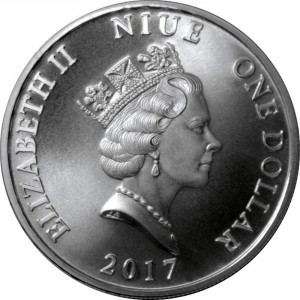 Аверс монеты Ниуэ, 1 доллар, 2017