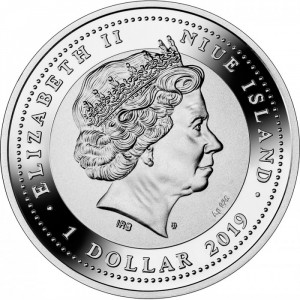 Аверс монеты Ниуэ, 1 доллар, 2019