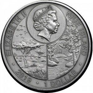 Аверс монеты Ниуэ, 1 доллар, 2019