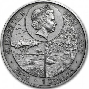 Аверс монеты Ниуэ, 1 доллар, 2019