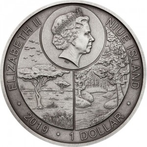 Аверс монеты Ниуэ, 1 доллар, 2019