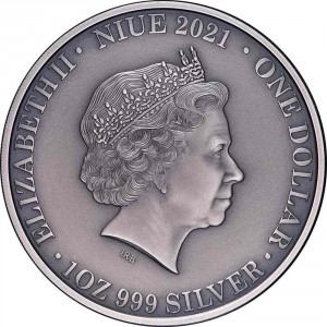 Аверс монеты Ниуэ, 1 доллар, 2021