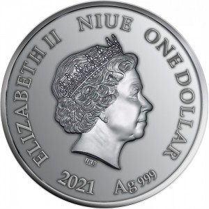Аверс монеты Ниуэ, 1 доллар, 2021