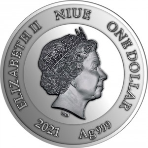 Аверс монеты Ниуэ, 1 доллар, 2021
