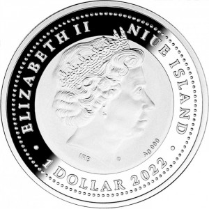Аверс монеты Ниуэ, 1 доллар, 2022