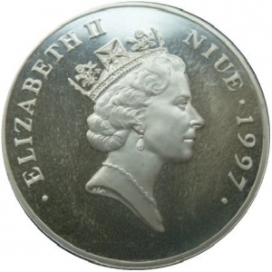 Аверс монеты Ниуэ, 2 доллара, 1997