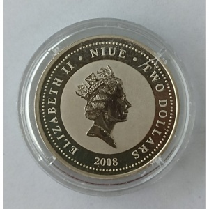 Аверс монеты Ниуэ, 2 доллара, 2008