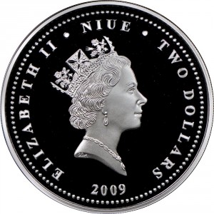 Аверс монеты Ниуэ, 2 доллара, 2009