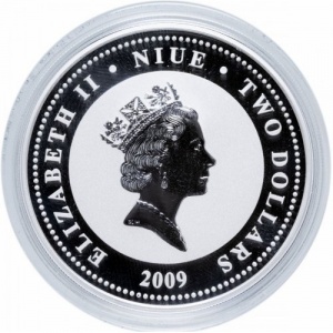 Аверс монеты Ниуэ, 2 доллара, 2009