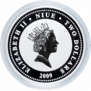 Аверс монеты Ниуэ, 2 доллара, 2009