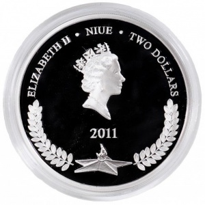 Аверс монеты Ниуэ, 2 доллара, 2011