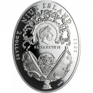 Аверс монеты Ниуэ, 2 доллара, 2011