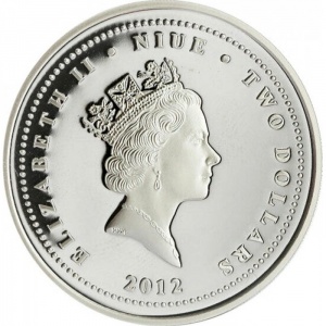 Аверс монеты Ниуэ, 2 доллара, 2012