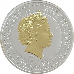 Аверс монеты Ниуэ, 2 доллара, 2013