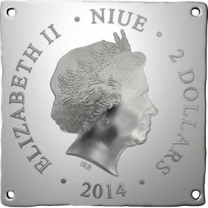 Аверс монеты Ниуэ, 2 доллара, 2014