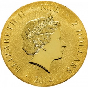 Аверс монеты Ниуэ, 2 доллара, 2014