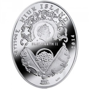Аверс монеты Ниуэ, 2 доллара, 2014