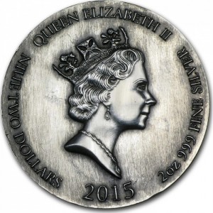Аверс монеты Ниуэ, 2 доллара, 2015