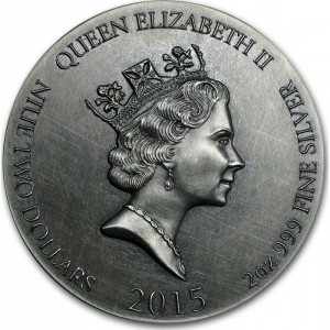 Аверс монеты Ниуэ, 2 доллара, 2015