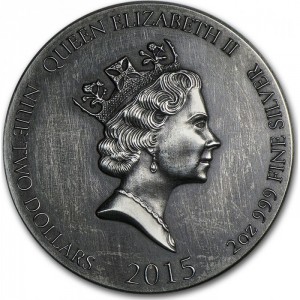 Аверс монеты Ниуэ, 2 доллара, 2015