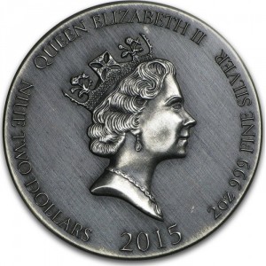 Аверс монеты Ниуэ, 2 доллара, 2015