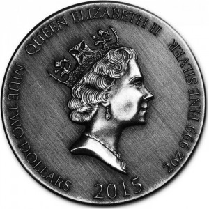 Аверс монеты Ниуэ, 2 доллара, 2015