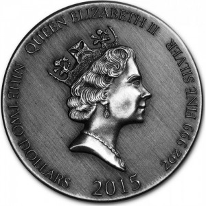 Аверс монеты Ниуэ, 2 доллара, 2015