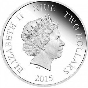 Аверс монеты Ниуэ, 2 доллара, 2015