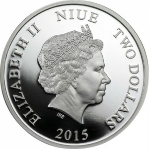 Аверс монеты Ниуэ, 2 доллара, 2015-2016