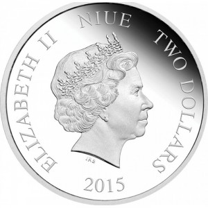 Аверс монеты Ниуэ, 2 доллара, 2015
