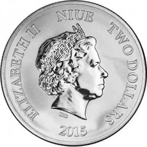 Аверс монеты Ниуэ, 2 доллара, 2015