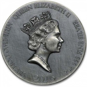 Аверс монеты Ниуэ, 2 доллара, 2016