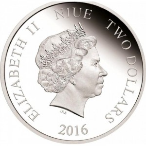 Аверс монеты Ниуэ, 2 доллара, 2016