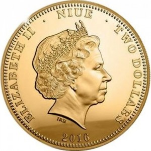 Аверс монеты Ниуэ, 2 доллара, 2016