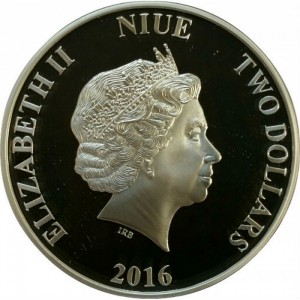 Аверс монеты Ниуэ, 2 доллара, 2016