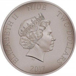 Аверс монеты Ниуэ, 2 доллара, 2017