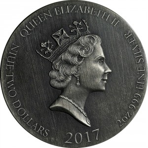 Аверс монеты Ниуэ, 2 доллара, 2017