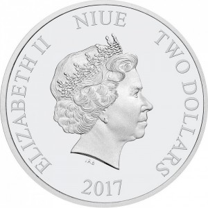 Аверс монеты Ниуэ, 2 доллара, 2017
