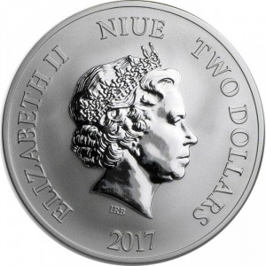 Аверс монеты Ниуэ, 2 доллара, 2017