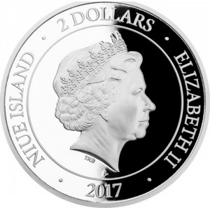 Аверс монеты Ниуэ, 2 доллара, 2017