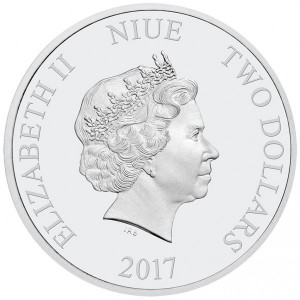 Аверс монеты Ниуэ, 2 доллара, 2017