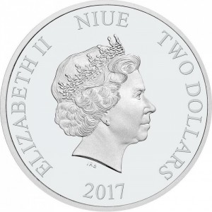 Аверс монеты Ниуэ, 2 доллара, 2017, Доктор Кто: 10 сезон