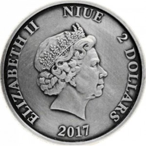Аверс монеты Ниуэ, 2 доллара, 2017, Архитектура в Словакии - Ренессанс